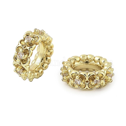 Латунные микро проложить Цирконий Европейский бисером KK-K297-50G-1