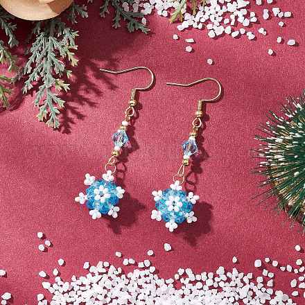 Стеклянные бусины серьги dnagle EJEW-MZ00501-03-1