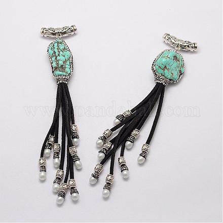 Gros pendentifs turquoise G-F356-09-1