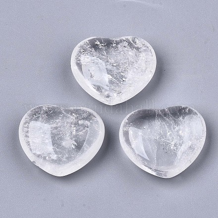 Natural Quartz Crystal Heart Love Stone X-G-N0326-56J-1