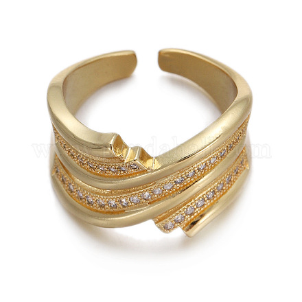 Кольца-манжеты из латуни mirco pave с прозрачным кубическим цирконием FS-WGB3A7F-04-1