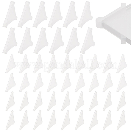 Olycraft 48 個 3 スタイルのガラスシート用プラスチックコーナープロテクター  三角形  ホワイトスモーク  25~37x49.5~67.5x4~9mm  内径：47.5~66x3~8mm  16個/スタイル FIND-OC0003-03-1