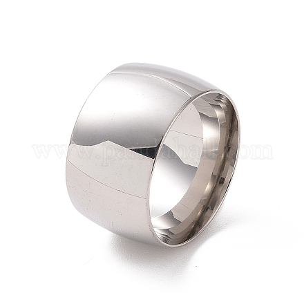 201 кольцо из нержавеющей стали с широкой полосой для женщин RJEW-I089-35P-1