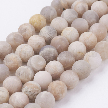 Chapelets de perles de sunstone naturelle naturelles G-J372-05-10mm-1