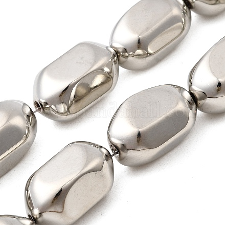 Стеклянные бусины с гальваническим покрытием  EGLA-F166-17P-1