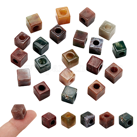 20 шт. натуральный индийский агат драгоценный камень европейские бусины G-NB0005-89A-1