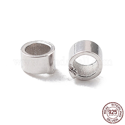925 perlina distanziatrice in argento sterling placcato rodio STER-Z006-01A-P-1