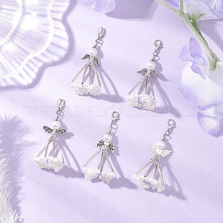 5 шт. подвеска из искусственного жемчуга из АБС-пластика HJEW-JM03629-1