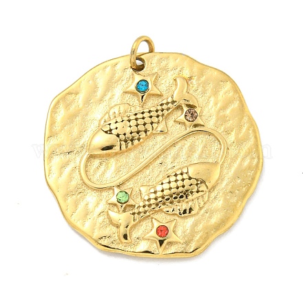 Подвески из нержавеющей стали 304 с покрытием из настоящего золота 18 карат методом вакуумного напыления PVD STAS-L278-003G-12-1