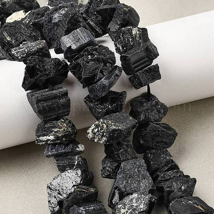 Натуральный черный турмалин бисер нитей&nbsp;G-I283-F12-1