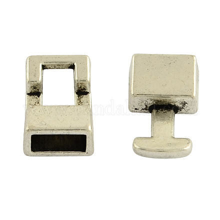 Tibetan Style Alloy Snap Lock Clasps TIBE-35371-AS-RS-1