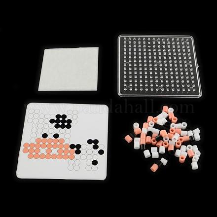 Vieh-Muster Quadrat diy melty Perlen Bügelperlen-Sets: Bügelperlen X-DIY-R040-29-1