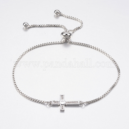 Adjustable Brass Bolo Bracelets BJEW-P200-12P-1