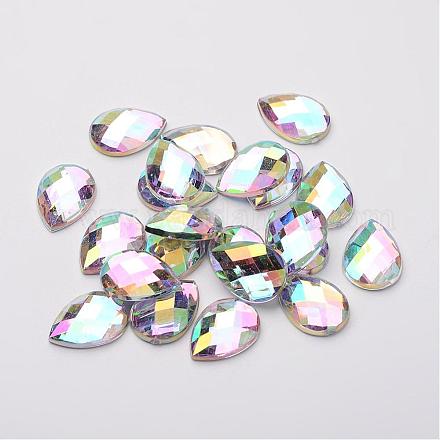 Cabuchones de diamante de imitación de acrílico de Taiwan imitación GACR-A022-10x14mm-17-1
