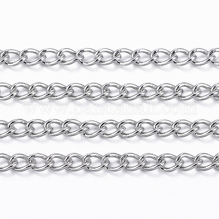 304 Stainless Steel Curb Chains STAS-P163-18P-1