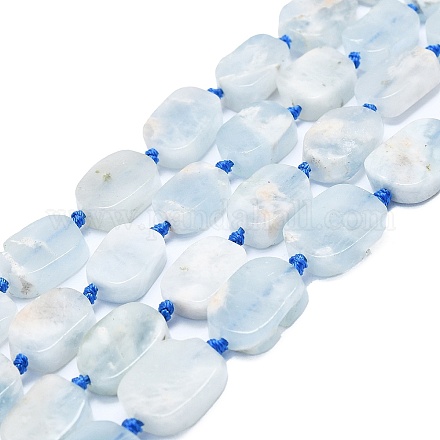 Chapelets de perles en aigue-marine naturelle G-K245-J11-01-1