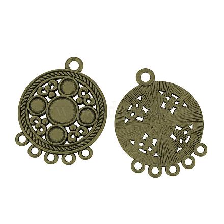 Tibetan Style Alloy Chandelier Component Link Cabochons Settings TIBE-S302-18AB-LF-1
