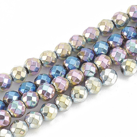 Chapelets de perles en hématite synthétique sans magnétiques G-N0318-30-A-1