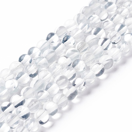 Chapelets de perles en pierre de lune synthétique G-E573-02A-24-1