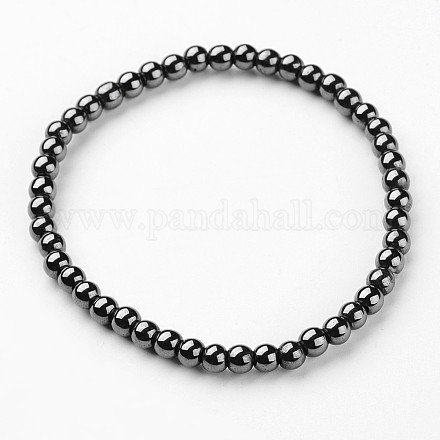 Synthetic Hematite Stretch Bracelets BJEW-P0131-011-1