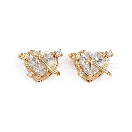 Латунные микро проложить кубического циркония бусы KK-C115-16G-1