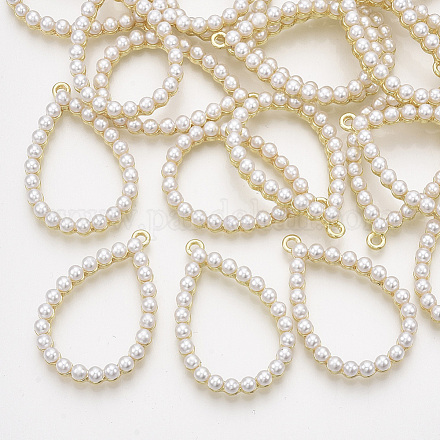 ABS Plastic Imitation Pearl Pendants X-PALLOY-T071-022-1