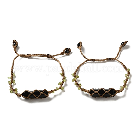 Браслеты из натурального обсидиана BJEW-K225-01D-1