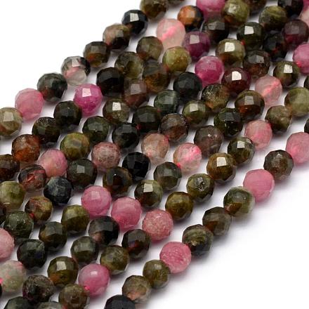 Chapelets de perles en tourmaline naturelle G-E411-23-4mm-1