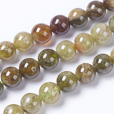 Natural Green Garnet Beads Strands G-F568-159-8mm-1