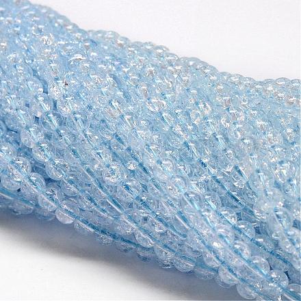 Synthetic Crackle Quartz Beads Strands CCG-K001-4mm-07-1