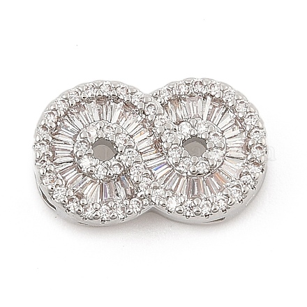 Латунный микро pave прозрачный кубик циркония подвески ZIRC-I068-20P-1