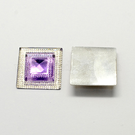 Square Resin Cabochons CRES-R122B-212-1