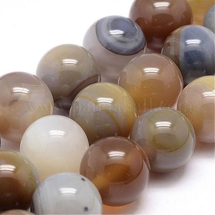 Chapelets de perles d'agate naturelle G-P192-01E-1