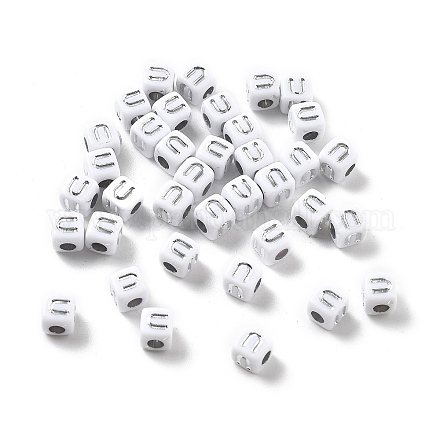 Непрозрачные акриловые бусины OACR-D282-06U-1