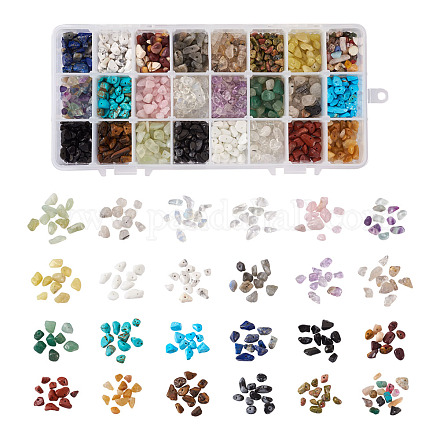 Natural & Synthetic Mixed Gemstone Beads G-TA0001-17-1