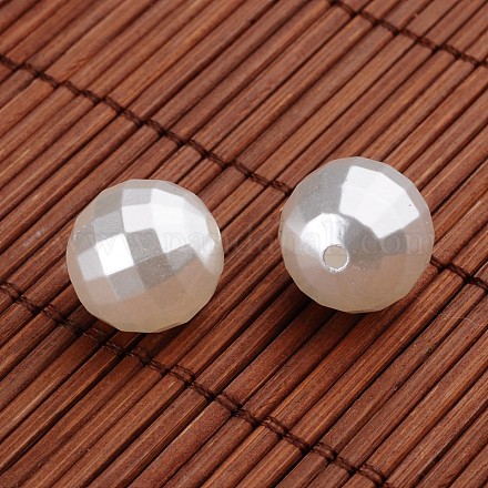 Perles à facettes de perles acrylique imitation rondes X-OACR-O002-2681-1
