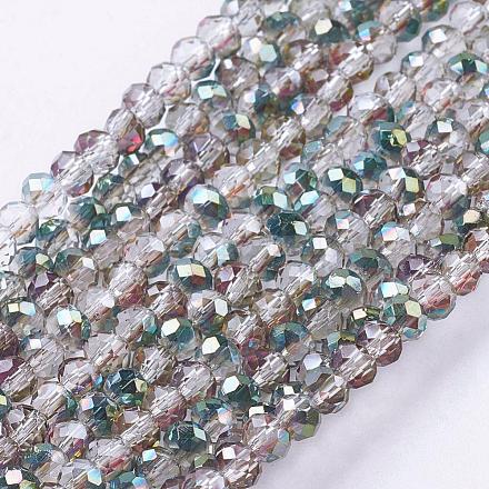 Electroplate Glass Faceted Rondelle Beads Strands EGLA-D020-3x2mm-15-1