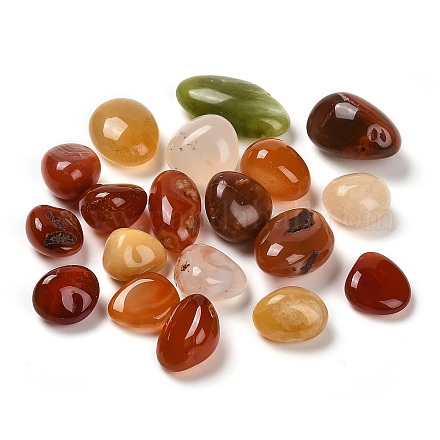 Perles de pépites teintes en agate naturelle G-E600-01C-1