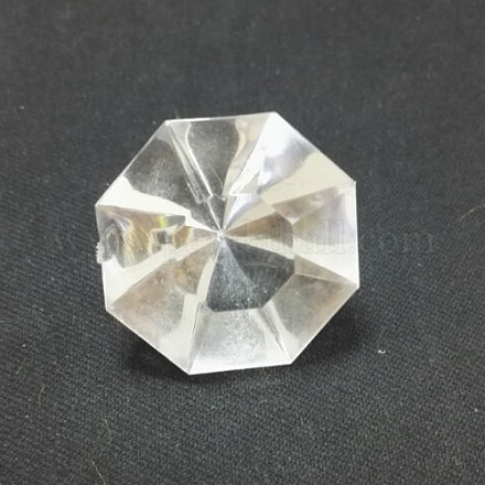 Acrílico Diamante de imitación señaló espalda cabujones GACR-WH0001-01C-1
