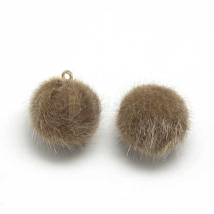Faux Mink Fur Covered Charms X-WOVE-S084-36A-1