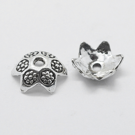 Thai Sterling Silver Bead Caps STER-K171-27AS-1