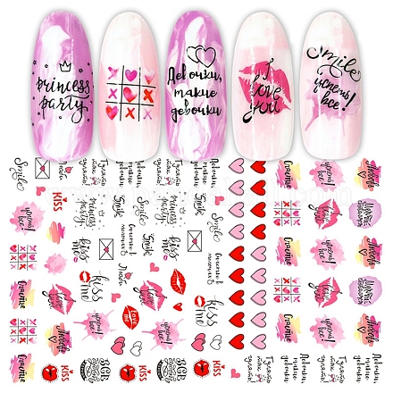 Art des ongles de la saint-valentin stickers MRMJ-Q080-F628-1