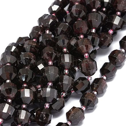 Natürlicher Granat Perlen Stränge G-O201B-80-1