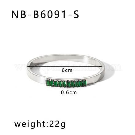 Браслеты из нержавеющей стали 304 с паве из кубических цирконий FS-WG09E60-40-1