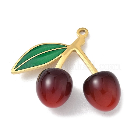 Нержавеющая сталь 304 с подвесками в виде акриловых вишен STAS-G362-05G-02-1