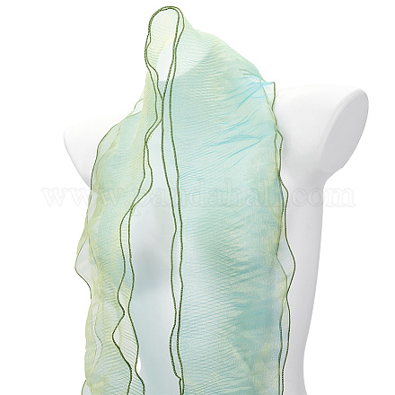 Cinta de ajuste de encaje plisado de poliéster color sirena DIY-WH0401-58A-1
