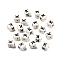 20Pcs Porcelain Beads, Square with Letter, Letter K, 8.5x8.5x8.5mm, Hole: 1.6mm