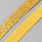 Polyester Glitter Ribbon, for Cloth Dress Sewing Accessories, Gold, 3/8 inch(10mm), about 10.00 Yards(9.14m)/Roll