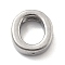304 Stainless Steel Charms, Letter Charm, Letter O, 9.5x9x3mm, Hole: 1.6mm