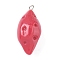 Opaque Resin Pendants, Imitate Vegetable, with Platinum Tone Iron Loops, Sweet Potato, 37x17x16mm, Hole: 2x3mm